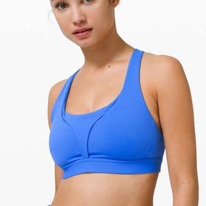 Blue Lululemon Stash It All Sports Bra